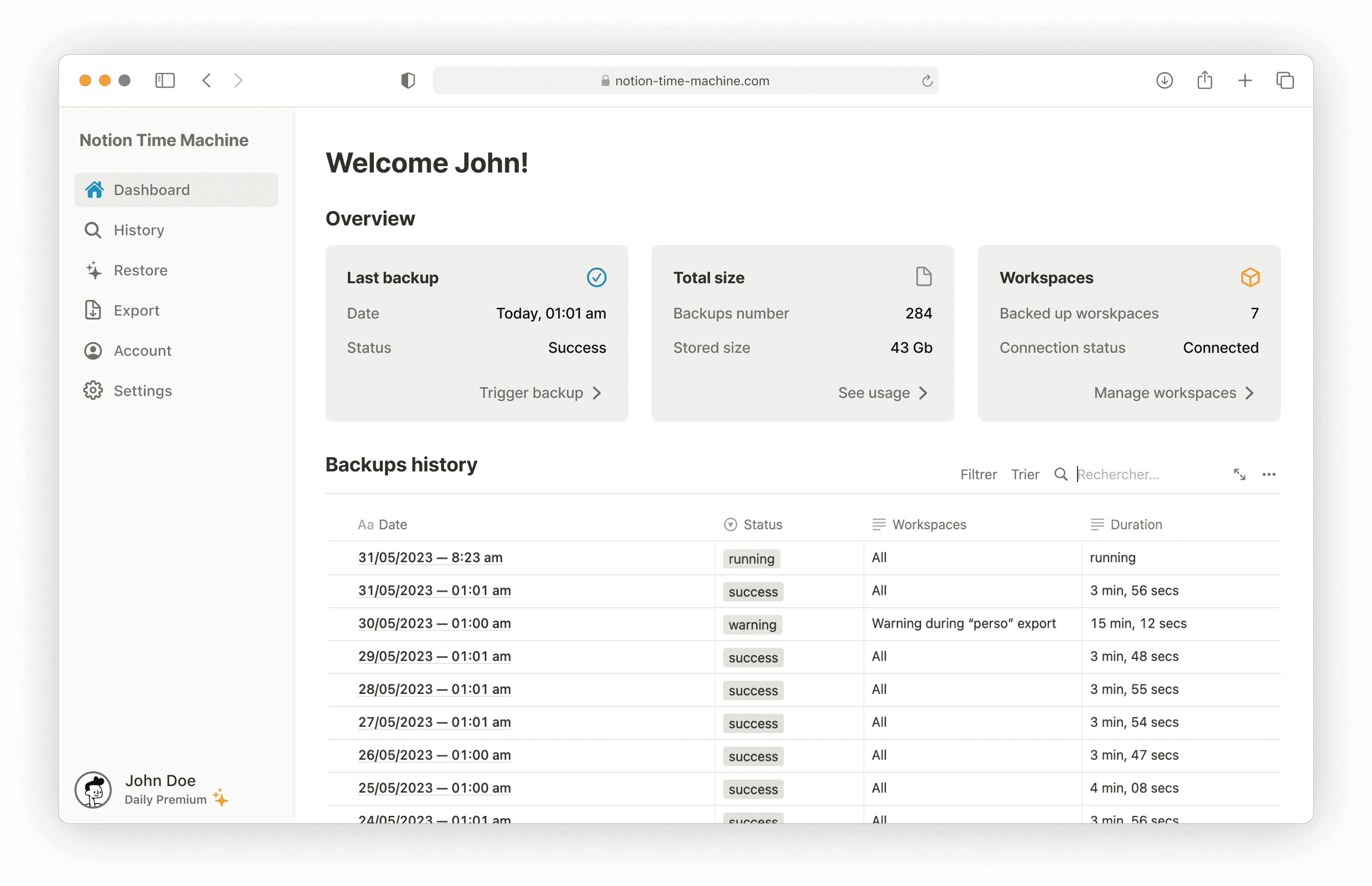 Desktop Klipse interface.